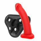 Strap-On Dildo S Pleasures Rot Schwarz Erotik Spielzeug