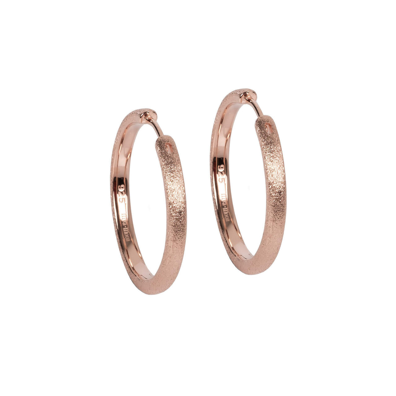 Sugar Hoops L Ohrringe – Roségold und Silber