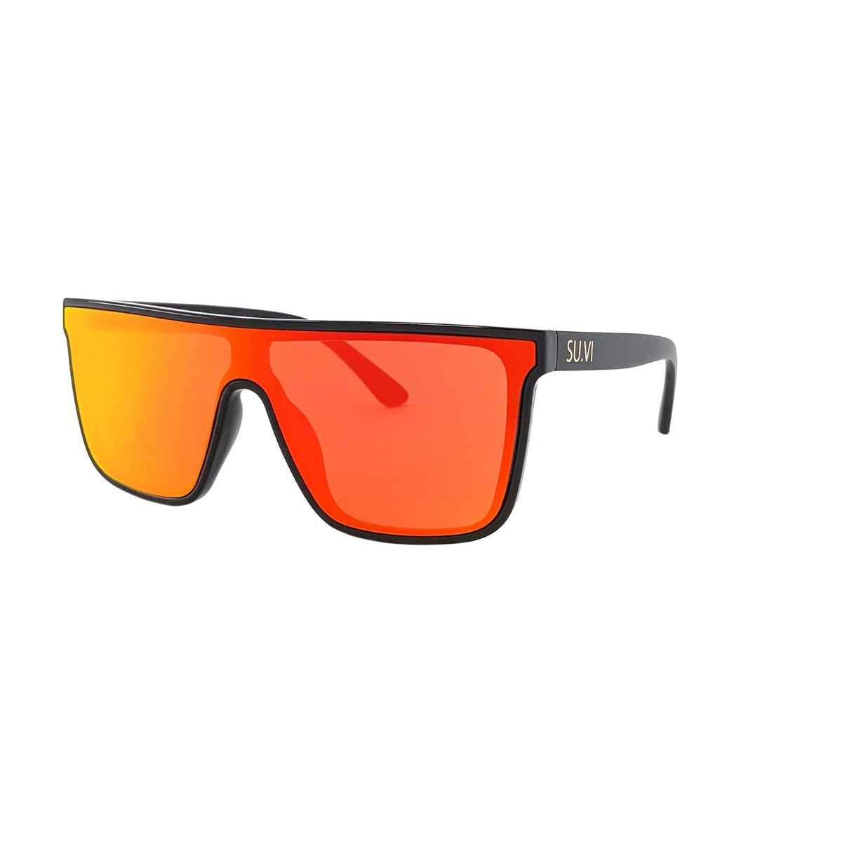 Sonnenbrille SU.VI 51024 Schwarz mit roten Gläsern – Produktansicht 2