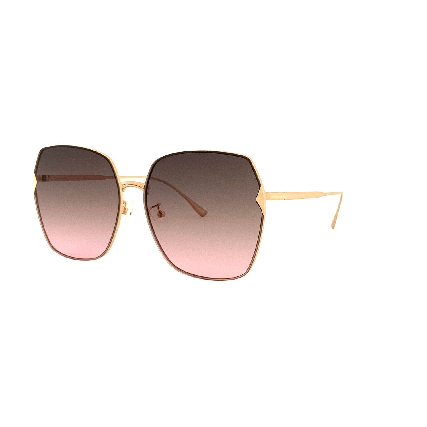 Sonnenbrille SU.VI 54002 Goldfarben mit grau-rosa Gläsern – Produktansicht 2