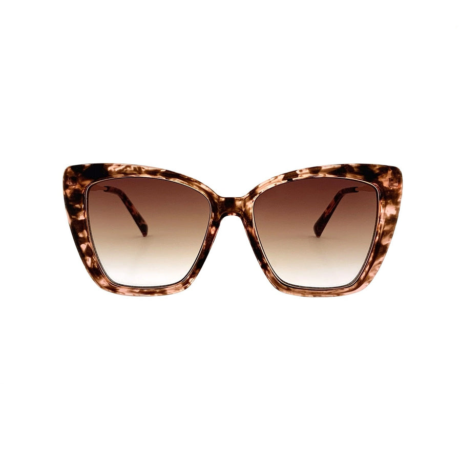 Sonnenbrille SU.VI 54008 Rosa-Demi mit braunen Gläsern