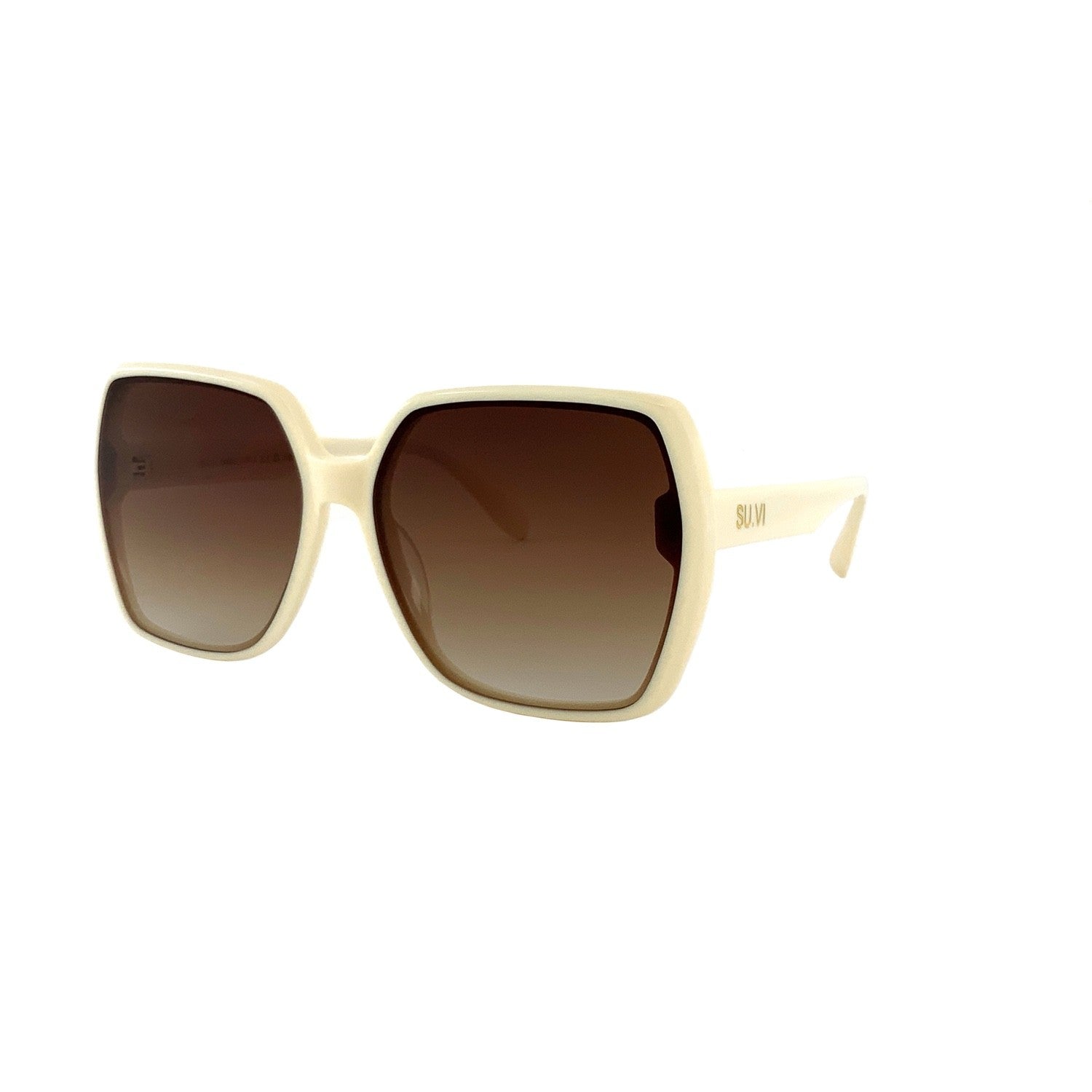 Sonnenbrille SU.VI 54065 Beige mit braunen Gläsern – Produktansicht 2