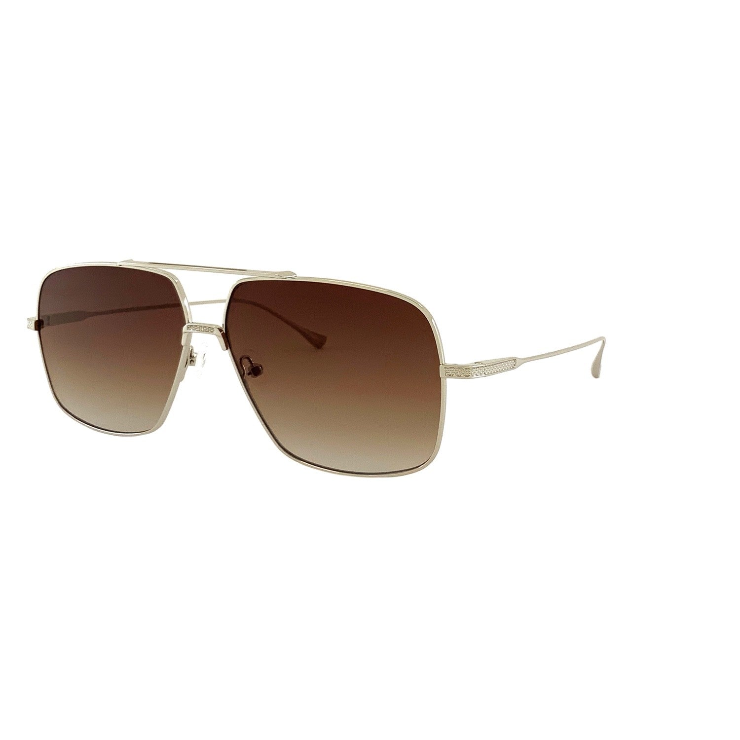 Sonnenbrille SU.VI 54071 Silberfarben mit braunen Gläsern – Produktansicht 2