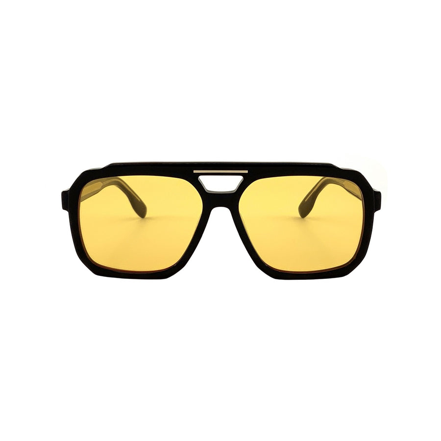 Sonnenbrille SU.VI 54074 Schwarz mit gelben Gläsern
