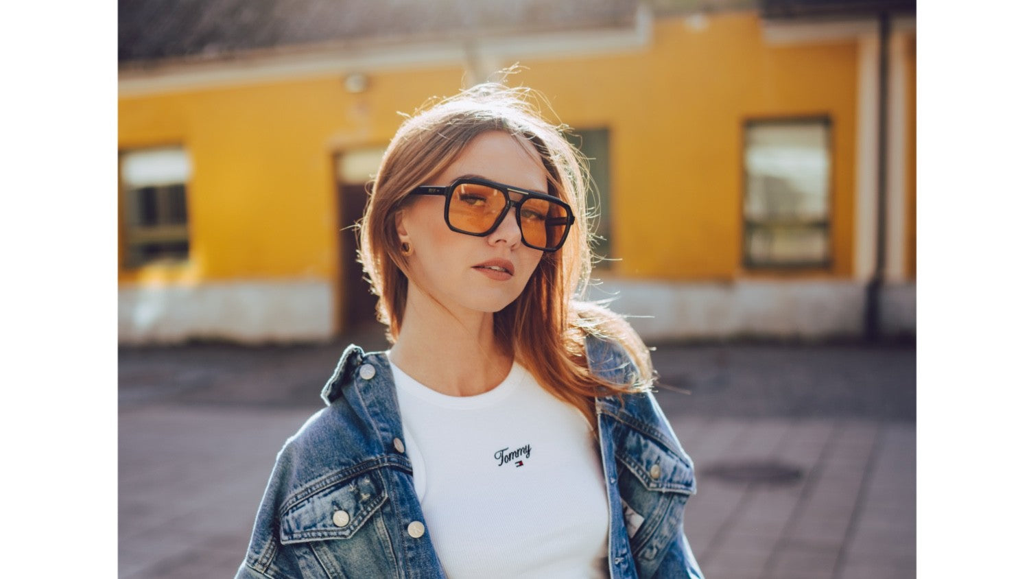 Sonnenbrille SU.VI 54074 Schwarz mit gelben Gläsern – Produktansicht 2