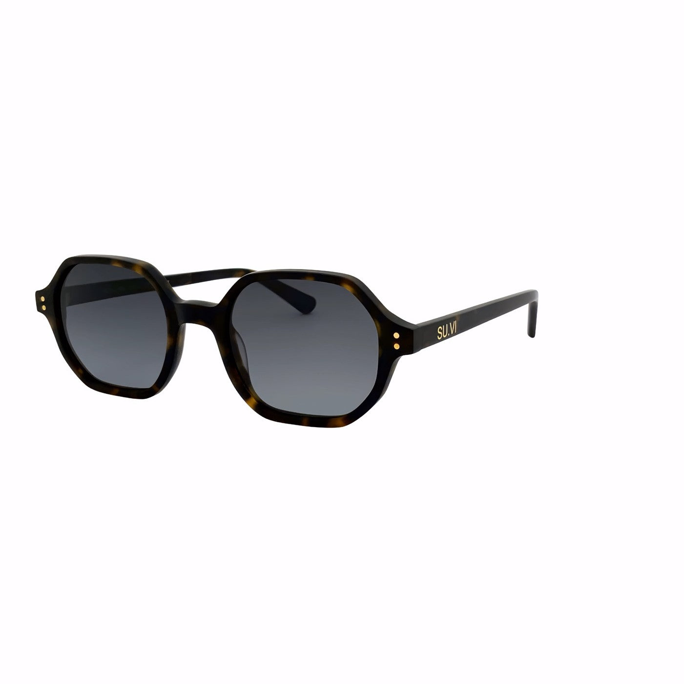 Sonnenbrille SU.VI 55067 Mattbraun mit grauen Gläsern – Produktansicht 2