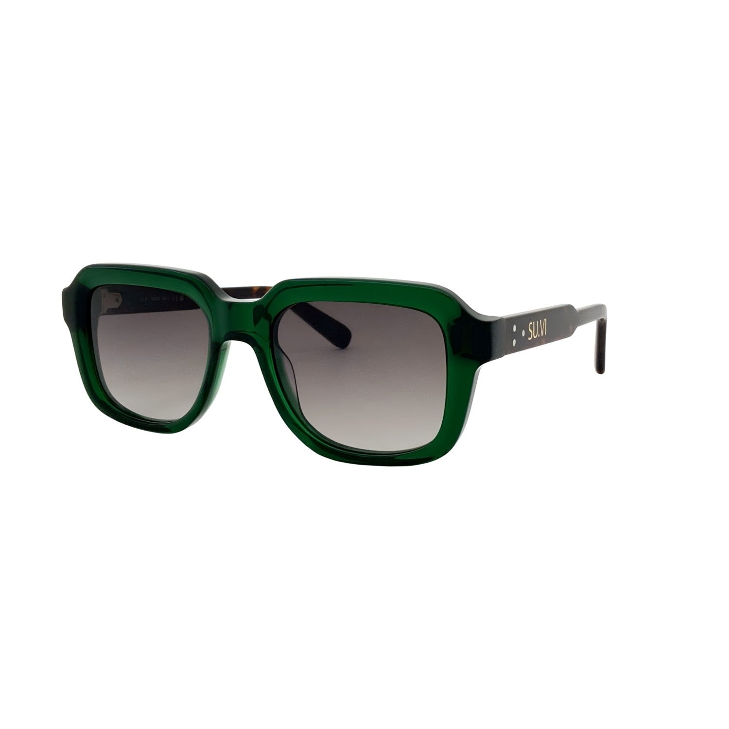 Sonnenbrille SU.VI 55090 Grün mit grauen Gläsern – Produktansicht 2