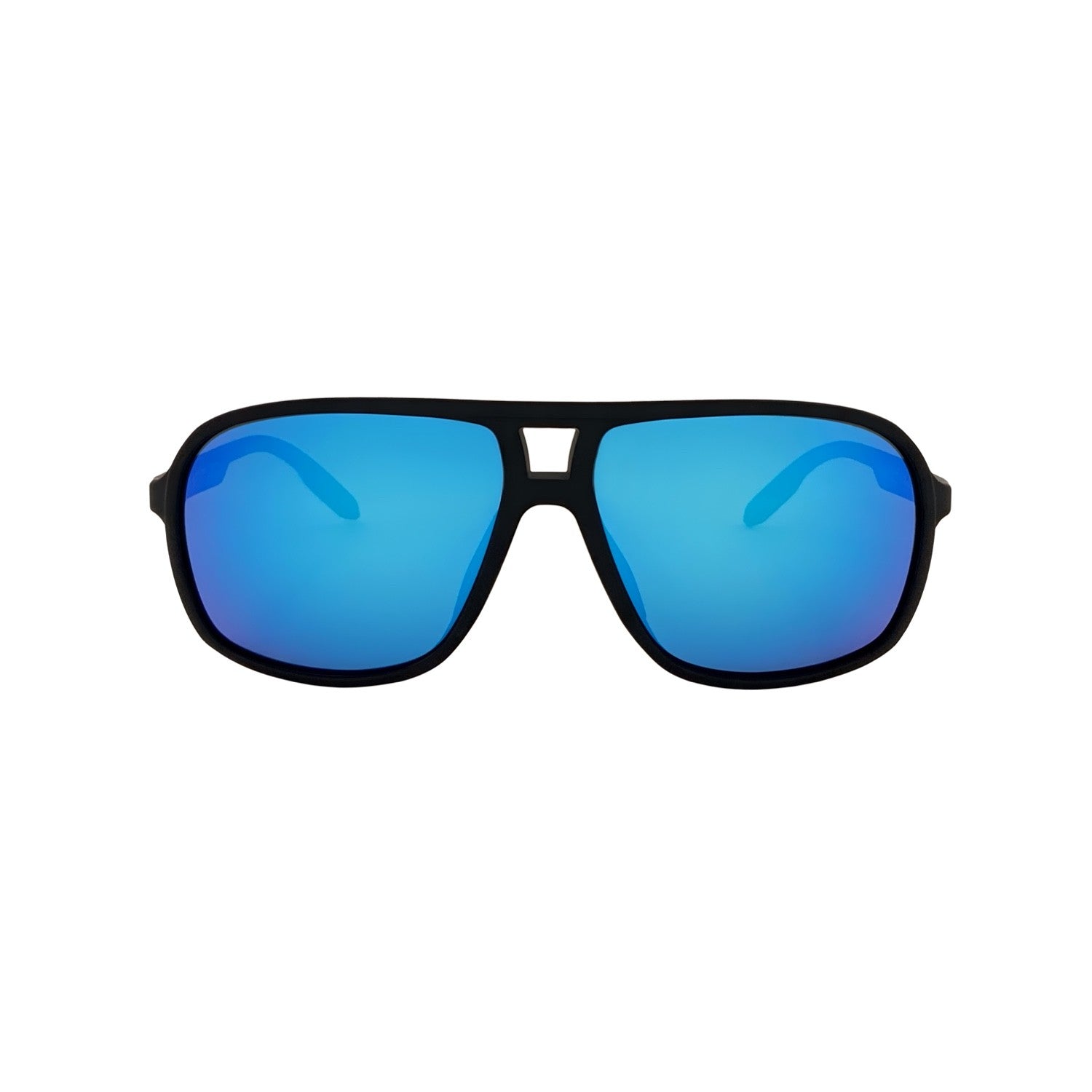 SU.VI Sonnenbrille 55100 in Frontansicht mit Gläserfarbe Blau verspiegelt
