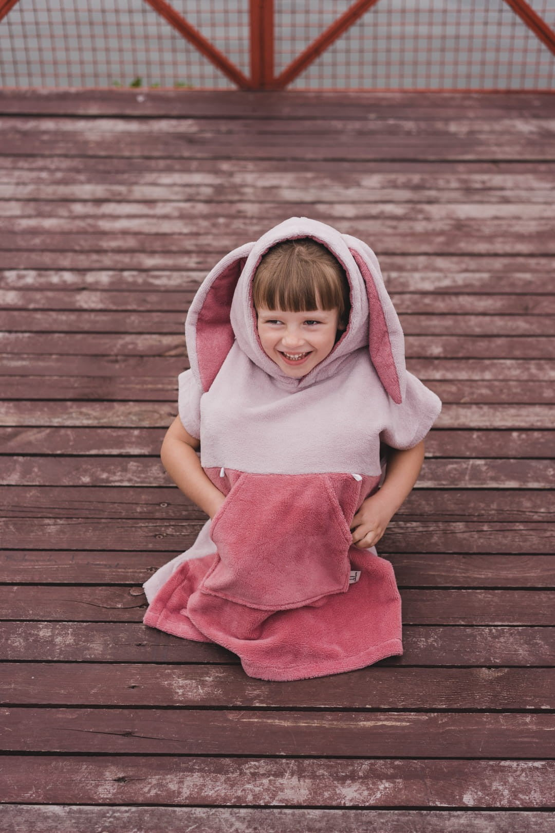 Surfbunny Kinder-Badeponcho – Pink