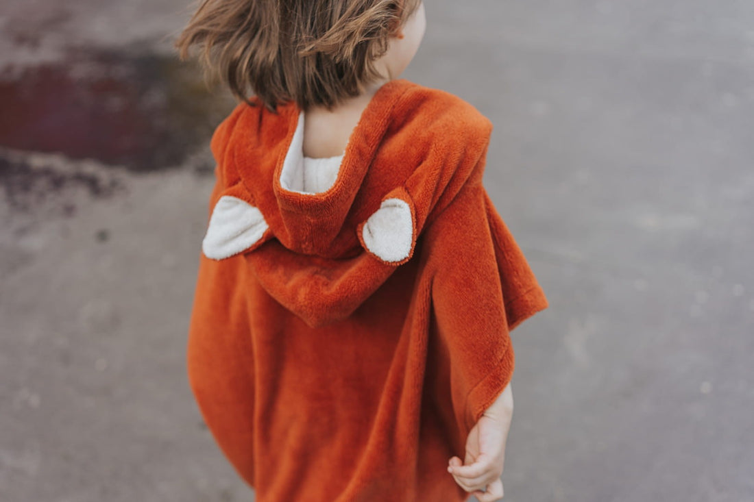 Surffoxy Kinder-Badeponcho – Orange – Detailansicht 3