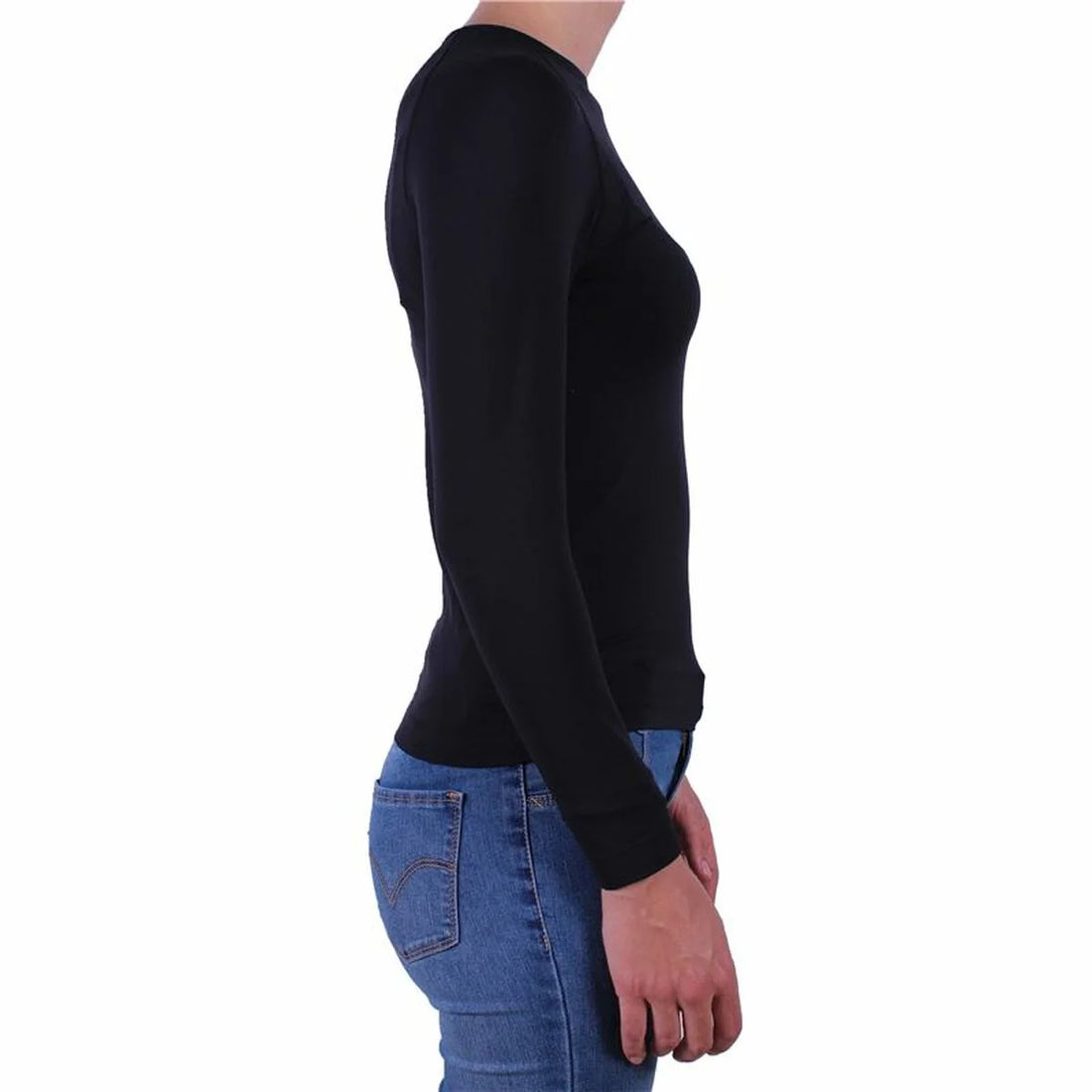 Goher Damen-Thermoshirt – Schwarz – Detailansicht 3