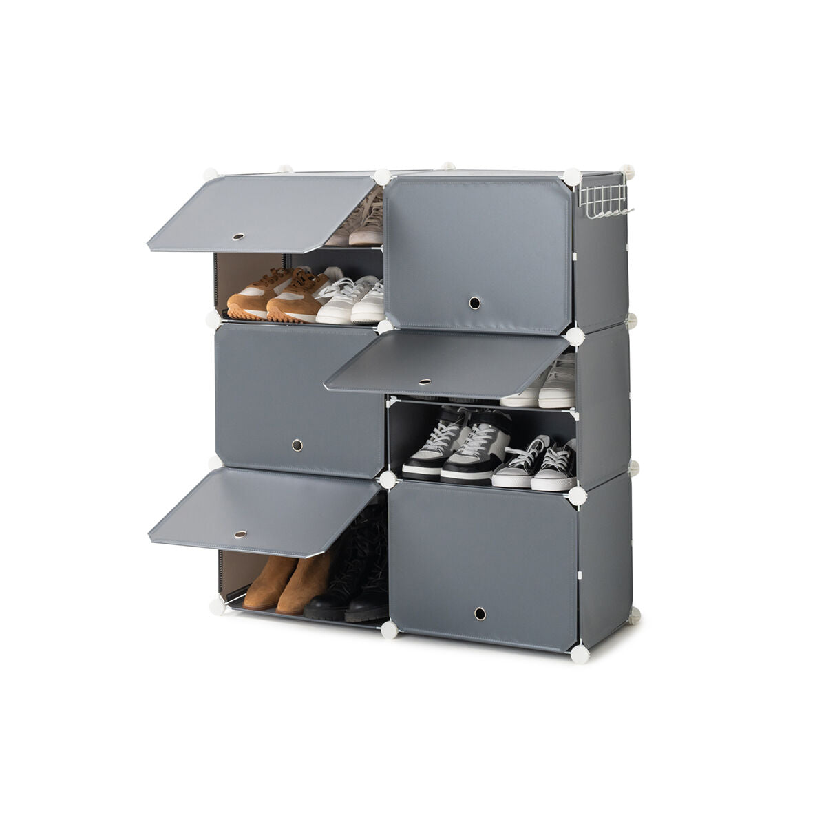 Tragbares Modul Schuhregal Grau Innovatives Design