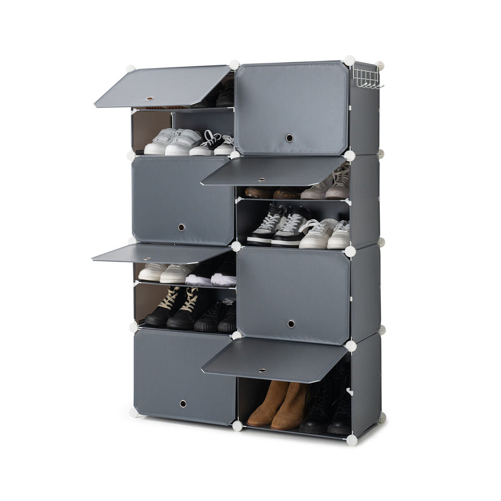 Tragbares Modul Schuhregal Grau Innovatives Design