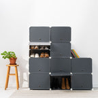 Tragbares Modul Schuhregal Grau Innovatives Design
