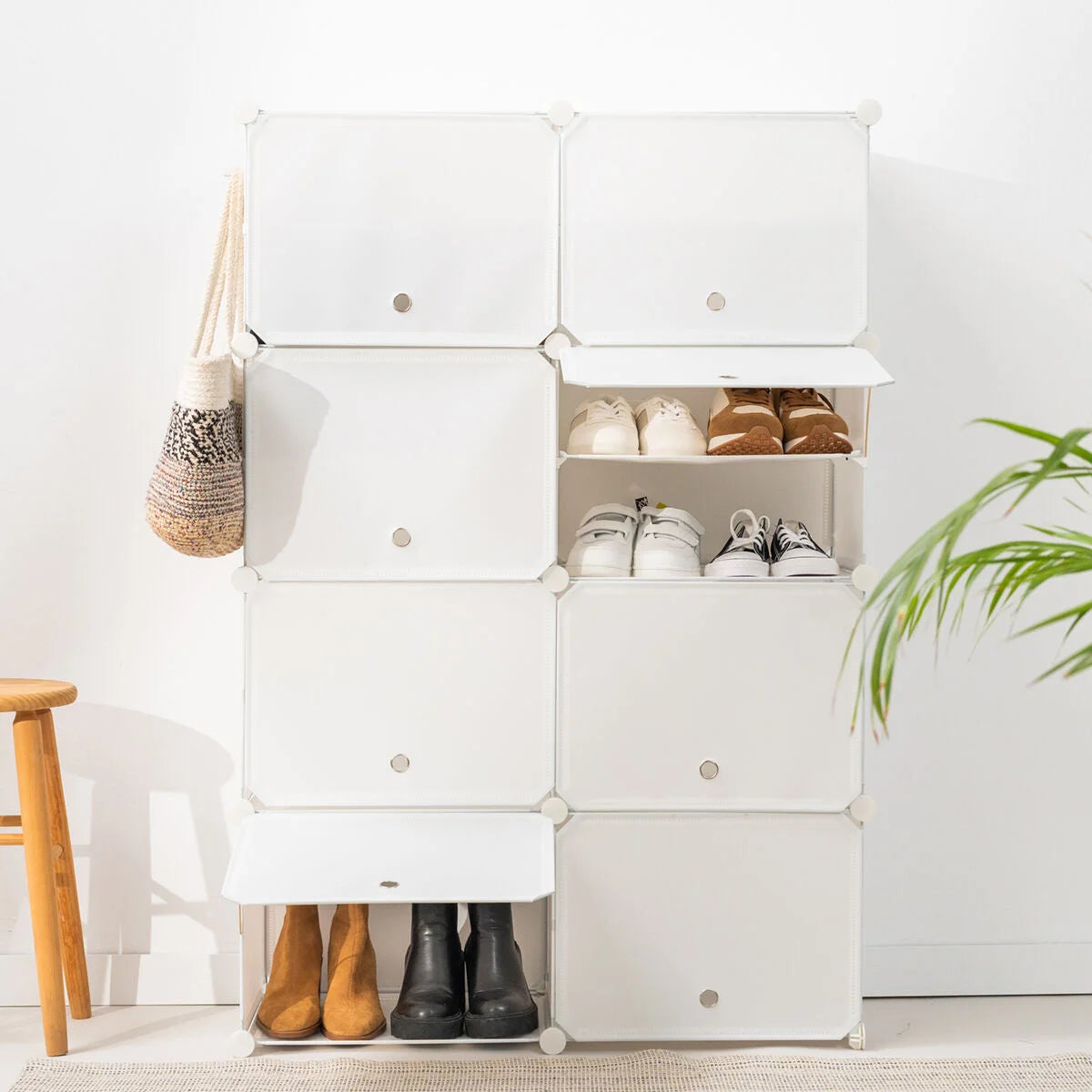 Modulares Schuhregal in Weiß – Produktansicht 2