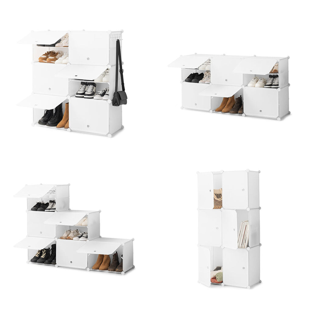 Tragbares Modul Schuhregal Weiß Innovatives Design