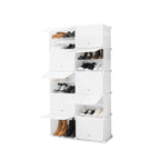 Tragbares Modul Schuhregal Weiß Innovatives Design