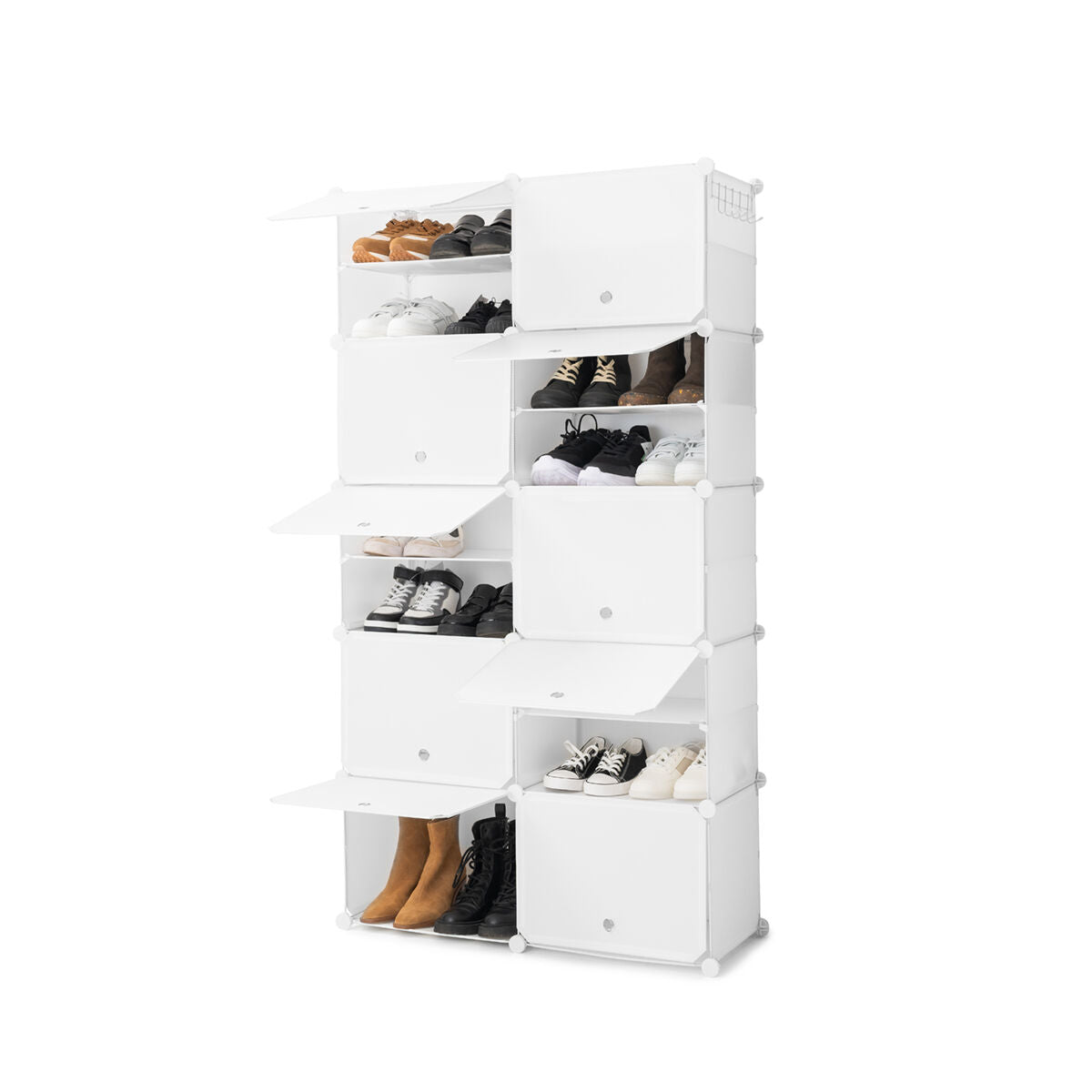 Tragbares Modul Schuhregal Weiß Innovatives Design