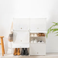 Tragbares Modul Schuhregal Weiß Innovatives Design