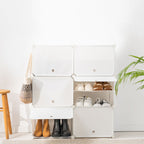 Tragbares Modul Schuhregal Weiß Innovatives Design