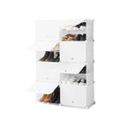 Tragbares Modul Schuhregal Weiß Innovatives Design