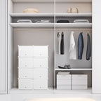 Tragbares Modul Schuhregal Weiß Innovatives Design