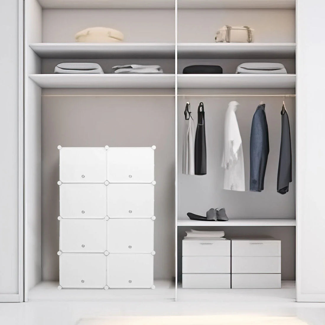 Modulares Schuhregal in Weiß – Detailansicht 4