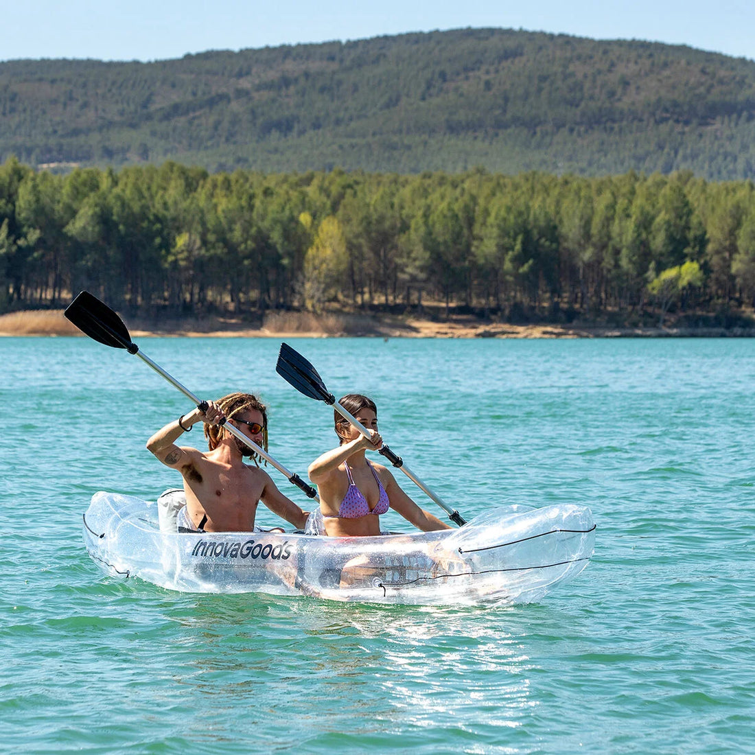Transparentes aufblasbares Kajak mit Zubehör Paros  312 cm 2 Plätze – Detailansicht 4