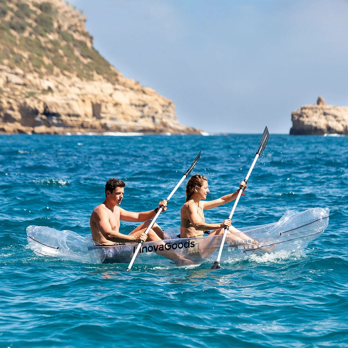 Transparentes aufblasbares Kajak mit Zubehör Paros  312 cm 2 Plätze – Produktansicht 2