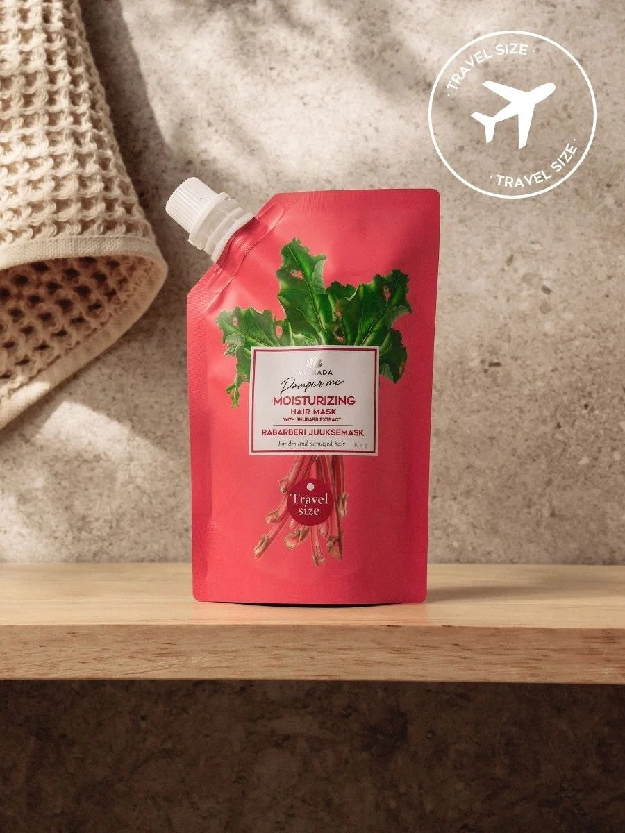 Reisegröße Rhabarber – Haarmaske mit Castor Öl – 100 ml