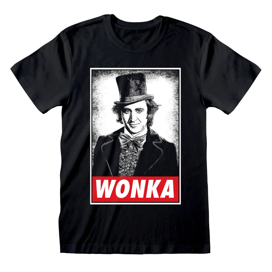 Unisex-T-Shirt Willy Wonka Schwarz