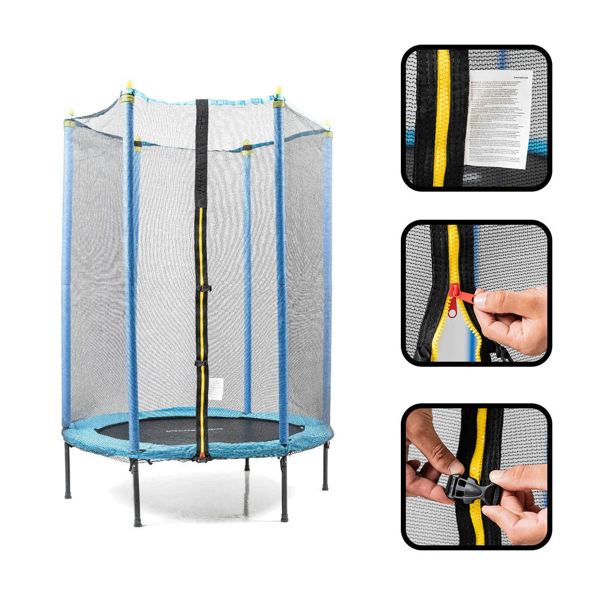 Kindertrampolin mit Sicherheitsnetz Zuply – Produktansicht 4