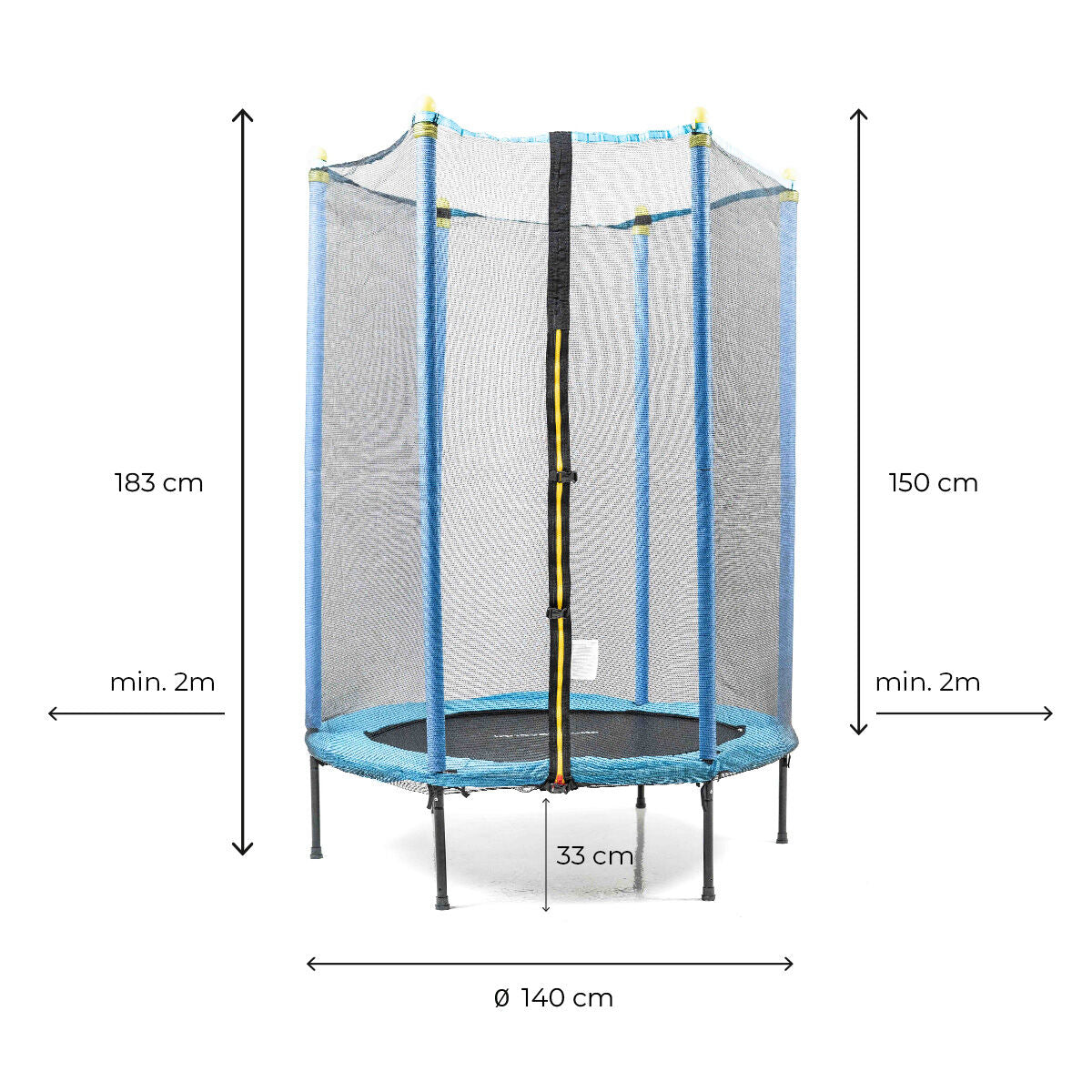 InnovaGoods Kindertrampolin mit Sicherheitsnetz Zuply