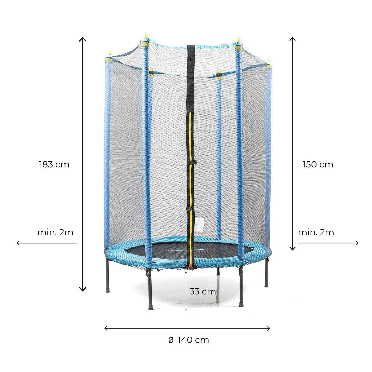 InnovaGoods Kindertrampolin mit Sicherheitsnetz Zuply