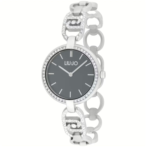 Liu Jo Unisex-Uhr Edelstahl 40 mm Elegant Schwarz - Mode & Accessoires