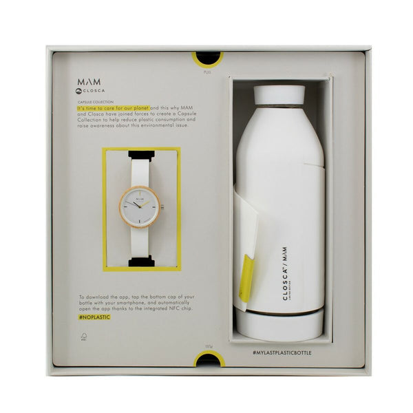 MAM Unisex-Uhr aus Holz und Leder in Braun Weiß - Mode & Accessoires