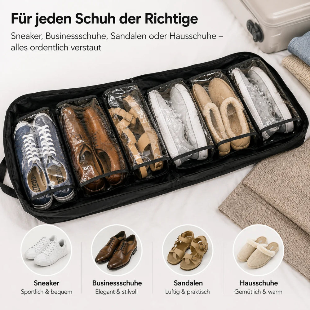 Schuh-Organizer für Reisen – Platz für bis zu 12 Schuhe – Detailansicht 4
