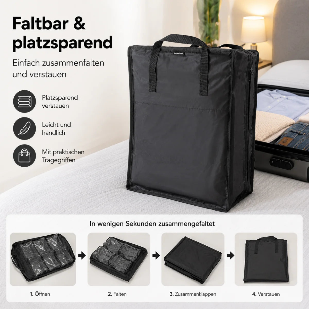 Schuh-Organizer für Reisen – Platz für bis zu 12 Schuhe – Produktansicht 5