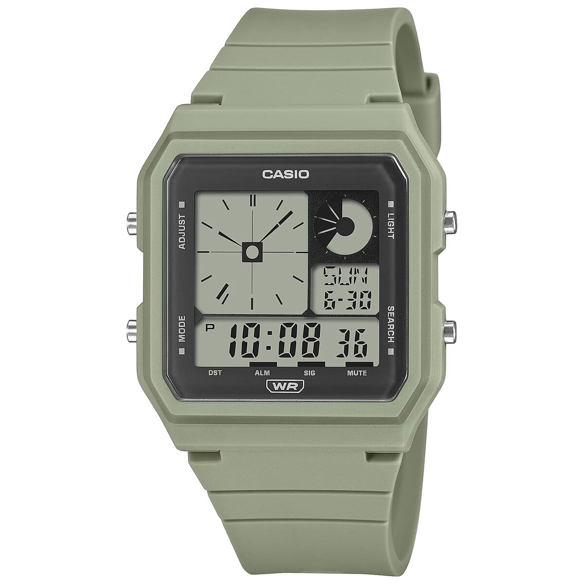Unisex Uhr Casio POP Military Green 38 mm - Mode & Accessoires