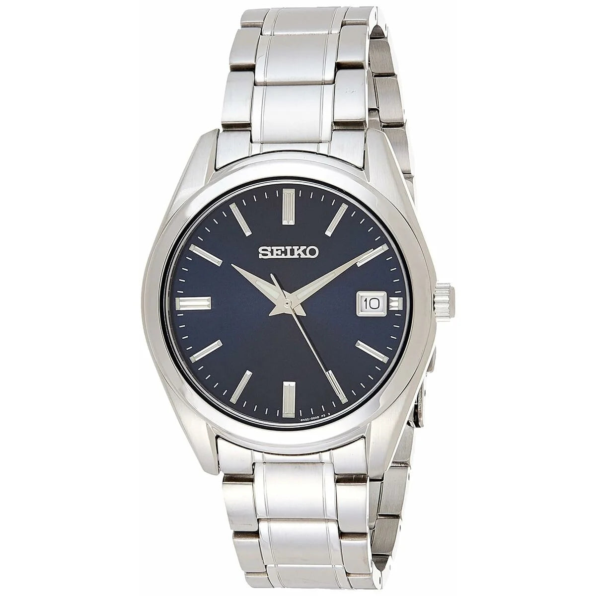 Seiko Unisex-Uhr 40 mm Edelstahl Silberfarben