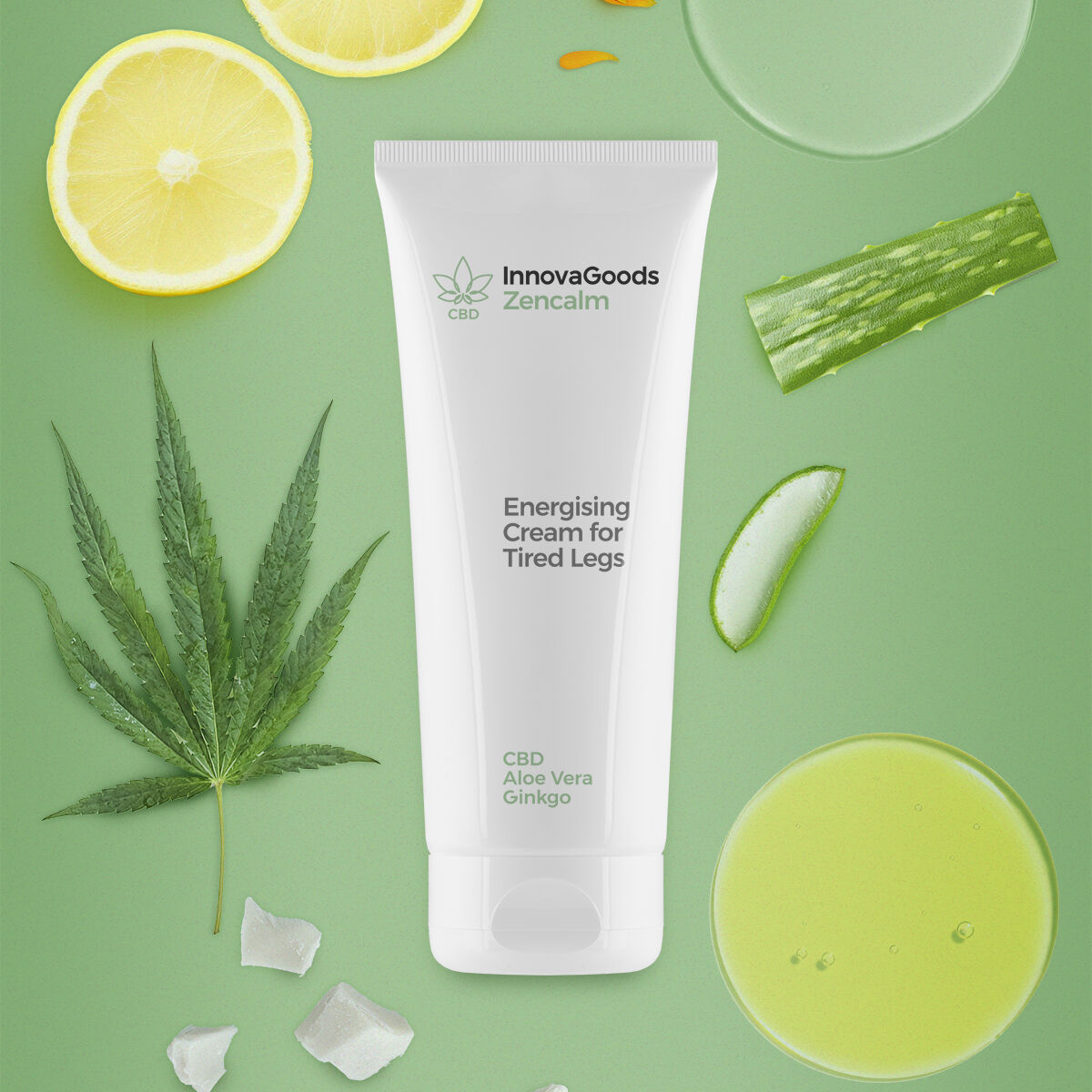 Energetisierende Creme für müde Beine CBD Zencalm InnovaGoods 200 ml - AWK Flagship