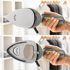 Velyron Mini-Dampfbügeleisen 2-in-1 Grau/Gelb Tragbar