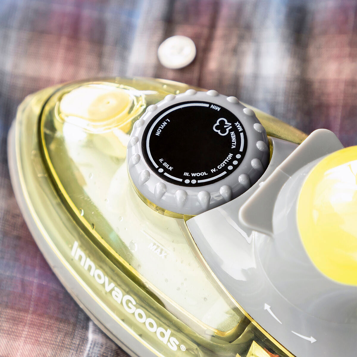Velyron Mini-Dampfbügeleisen 2-in-1 Grau/Gelb Tragbar