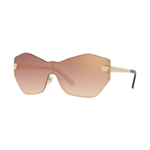 Rimless rosé versace damensonnenbrille mit gold metallrahmen UV-Schutz ve2182-12526f