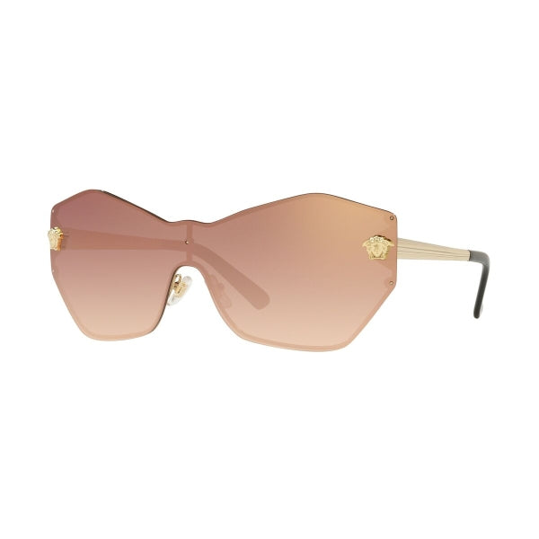 Rimless rosé versace damensonnenbrille mit gold metallrahmen UV-Schutz ve2182-12526f