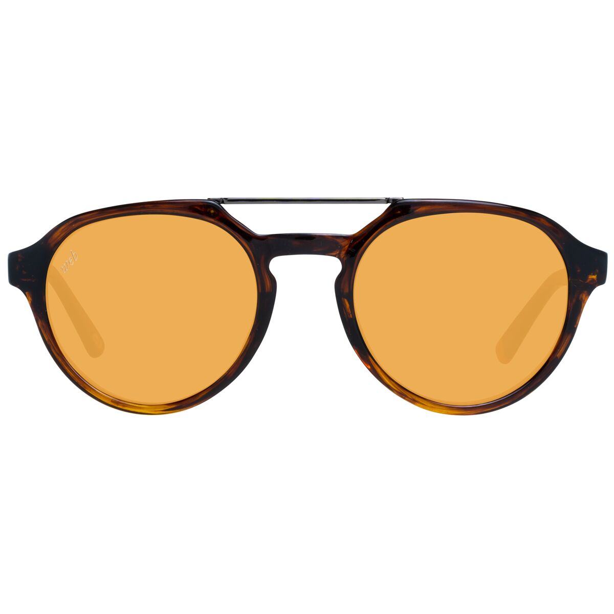 Tortoiseshell Sonnenbrille mit orangefarbenen Gläsern von WEB EYEWEAR Herrensonnenbrille, stilvolles Design