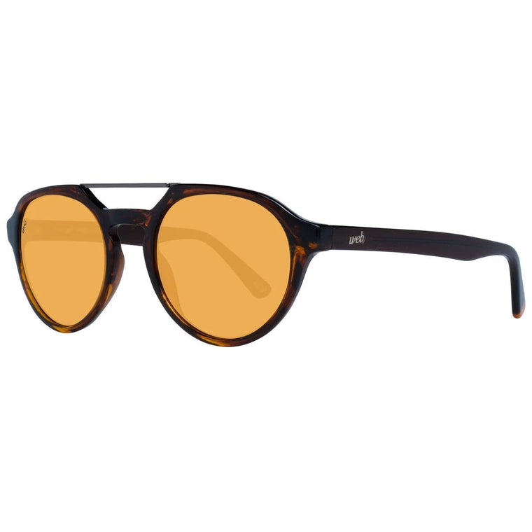 WEB EYEWEAR Herrensonnenbrille mit Havanna-Rahmen und orangefarbenen Gläsern
