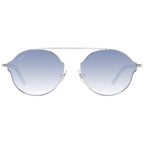 Silberne unisex Sonnenbrille mit blauen Farbverlauf-Gläsern, UV-Schutz, Web Eyewear WE0243-5816C