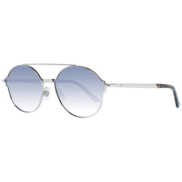 Silberne unisex Sonnenbrille mit blauen Gradient-Linsen, UV-Schutz, WEB EYEWEAR eyewear we0243-5816c