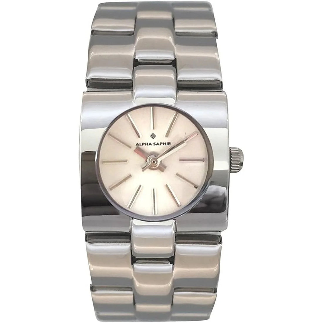 Unisex-Uhr Alpha Saphir 271K – Beige und Silber, 22 mm – Detailansicht 1